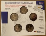 2 Euro Sammlermünzenset 2022 aus Deutschland, Thüringen, stempelglanz (st)