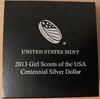 USA: Silber Dollar 2013, Girl Scouts - Pfadfinderinnen, Proof (PP)