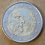 2 Euro Gedenkmünze 2022 aus Frankreich, Jacques Chirac, bfr