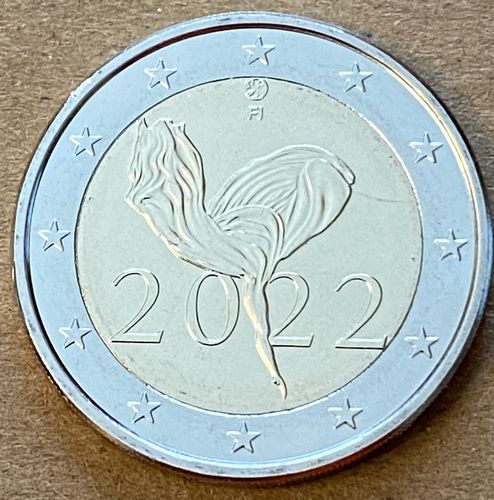 2 Euro Gedenkmünze 2022 aus Finnland, finnisches Nationalballet, bfr