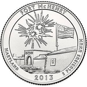 USA: Fort McHenry National Monument and Historic Shrine Quarter 2013, Set aus Mint D+P