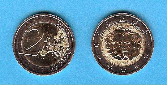 2 Euro Gedenkmünze 2011 aus Luxemburg, Jean, bfr