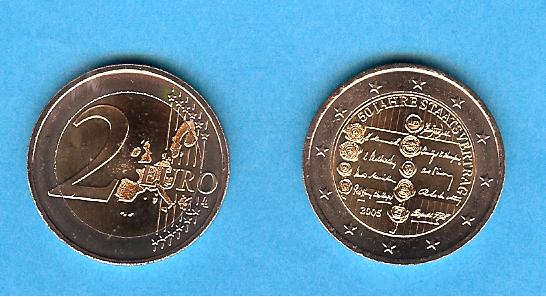 2 Euro Gedenkmünze 2005 aus Österreich, Staatsvertrag, bfr