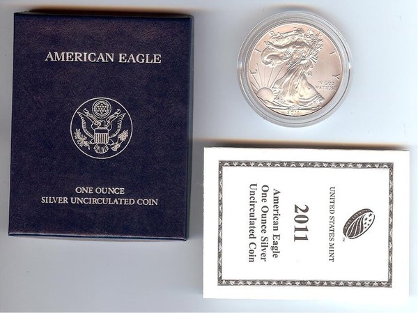 USA: American Eagle One Ounce Silver uncirculated Coin 2011