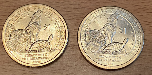 USA: American Native 1 Dollar Coin 2013, Mint D + P