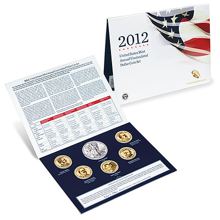 USA: United States Mint Annual Uncirculated Dollar Coin Set 2012