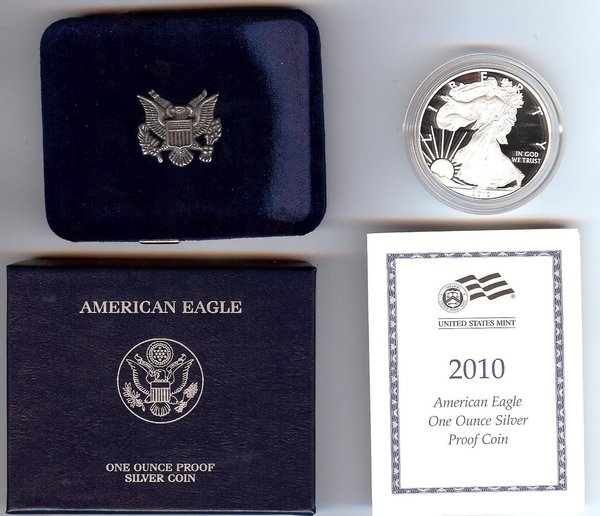 USA: American Eagle One Ounce Silver Proof Coin 2010