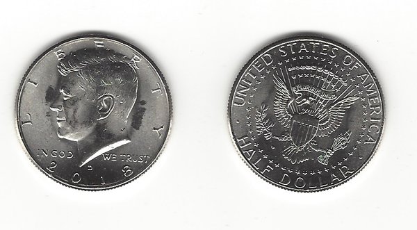 USA: Kennedy Half Dollar Coins 2018, Mint D + P
