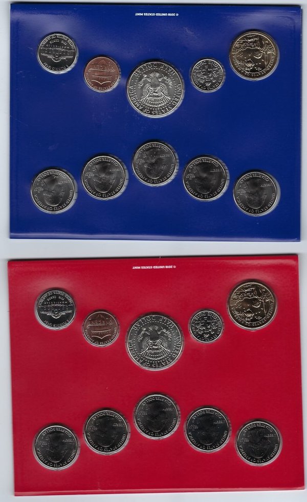 USA: United States Mint Uncirculated Coin Set 2019, Mint D + Mint P