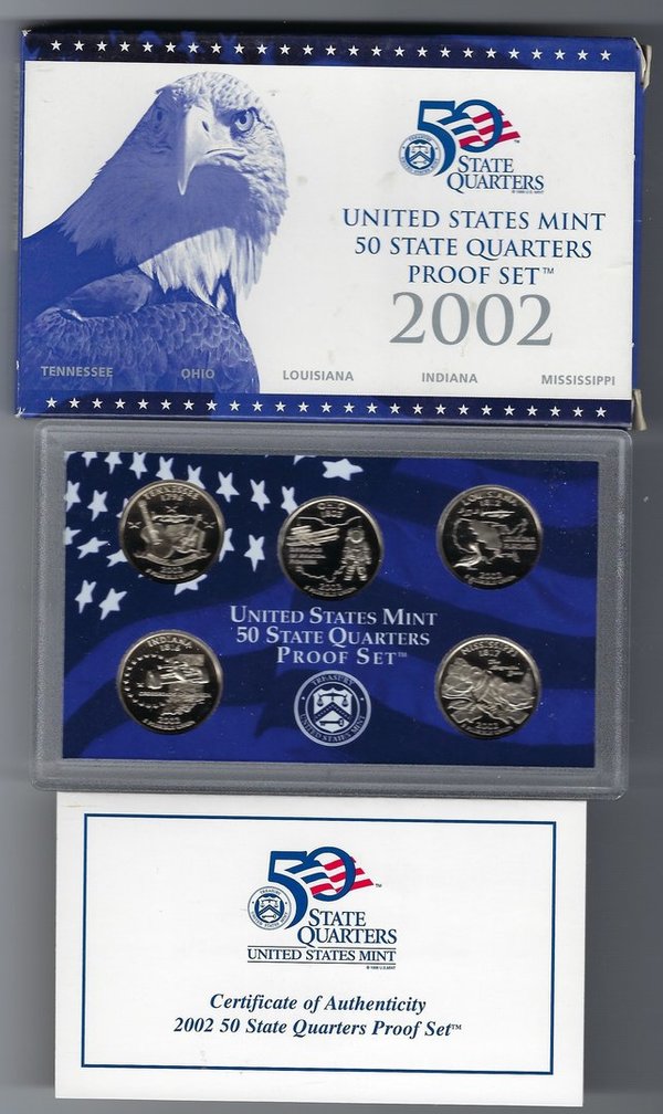 USA: 50  State Quarters Proof Set 2002