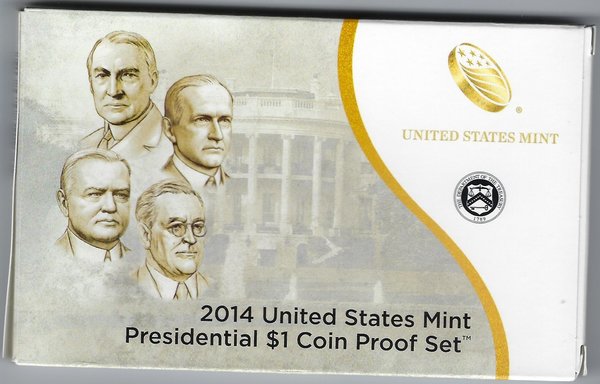 USA: Presidential 1 Dollar Coin Proof Set 2014
