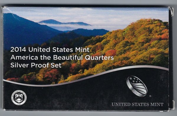 USA: America the Beautiful Quarters Silver Proof Set 2014