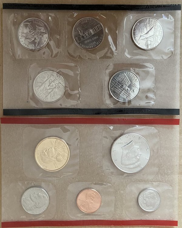 USA: United States Mint Uncirculated Coin Set 2001, Mint D + Mint P