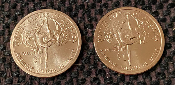 USA: American Native 1 Dollar Coin 2023, Maria Tallchief, Mint D + P