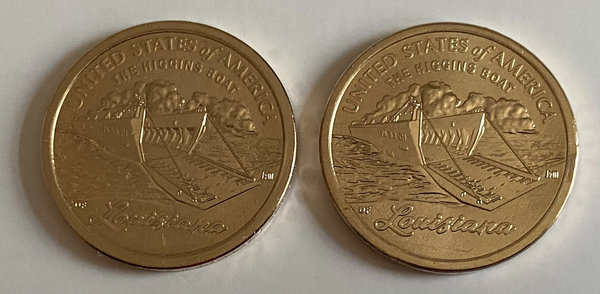 USA: American Innovation 1 Dollar Coin 2023, Louisiana, Mint D + P