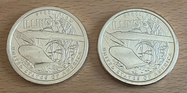 USA: American Innovation 1 Dollar Coin 2024, Illinois, Mint D + P